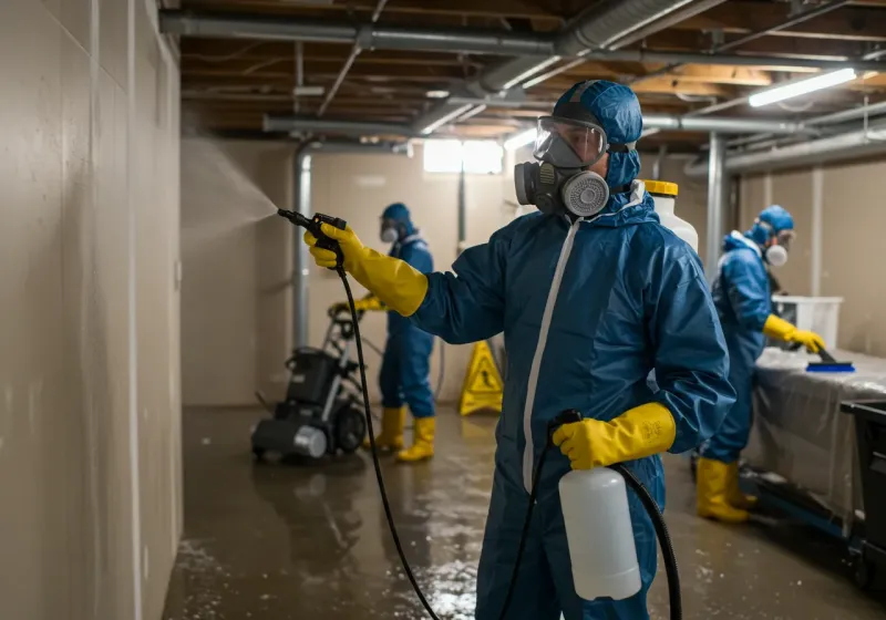 Basement Sanitization and Antimicrobial Treatment process in Brushy Creek, TX