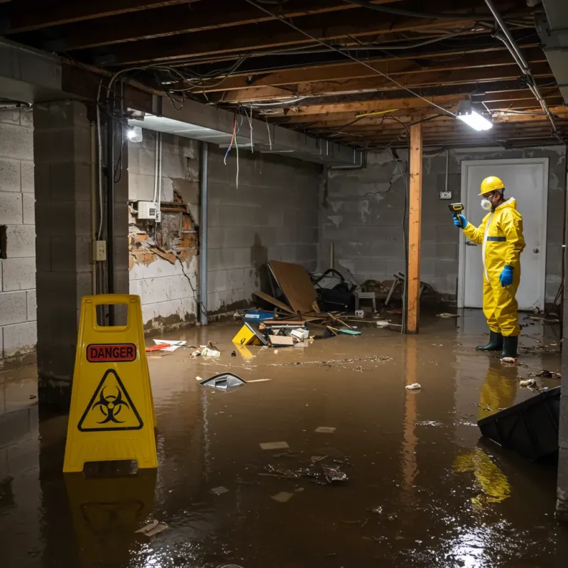 Flooded Basement Electrical Hazard in Brushy Creek, TX Property